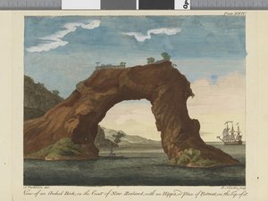 View of an Arched Rock, Illustration from A Journal of a Voyage to the South Seas: In His Majesty